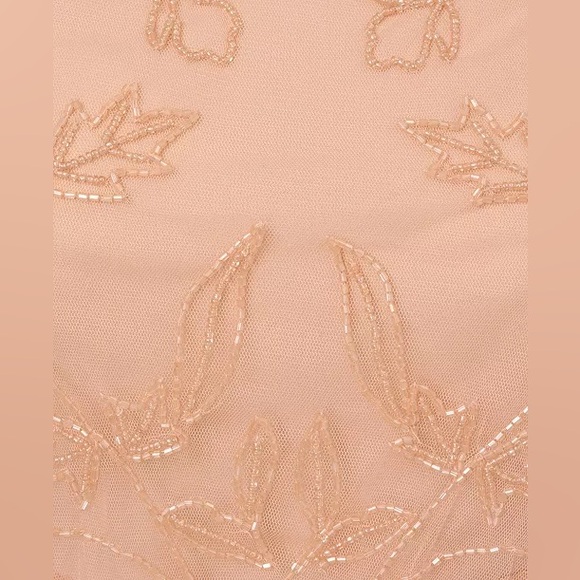 Adrianna Papell (G4) Women's Beaded Flutter-Sleeve Gown NWT SIZE 2 - Picture 6 of 7